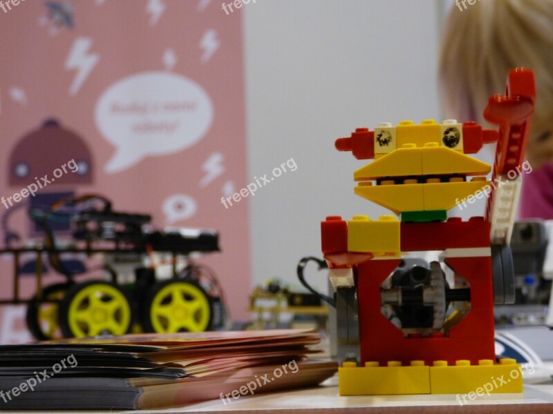 Robot Lego Red A Smile Child