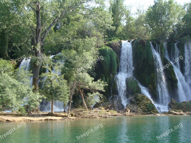 Waterfall River Cetina Nature River Stream