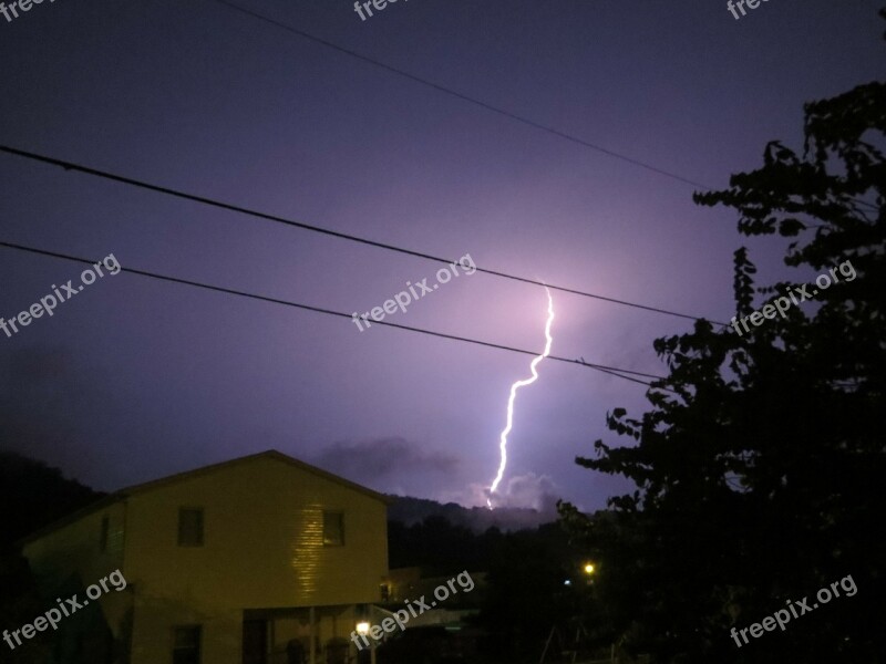 Lightning Thunderstorm Electrical Storm Storm Lightning Strike