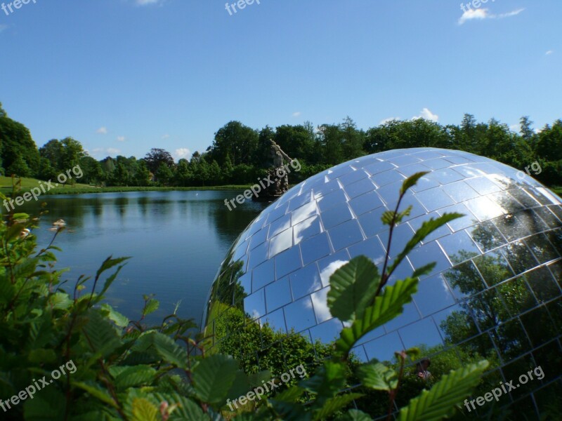 Mirror Ball Water Sky Art Lake