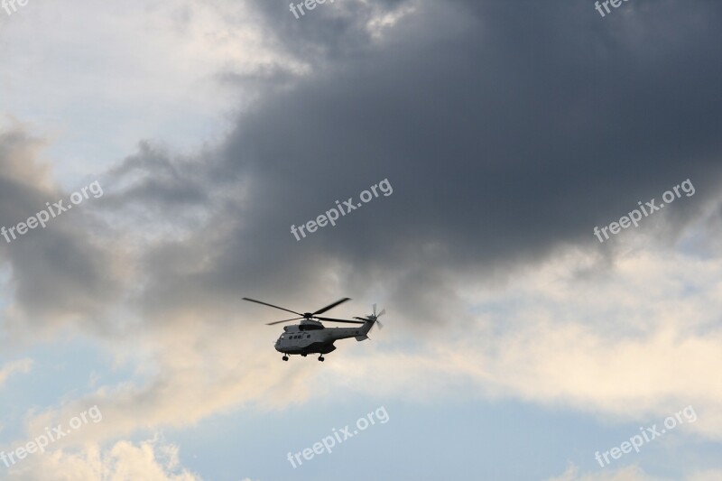 Helicopter Flying Sky Oryx Rotor