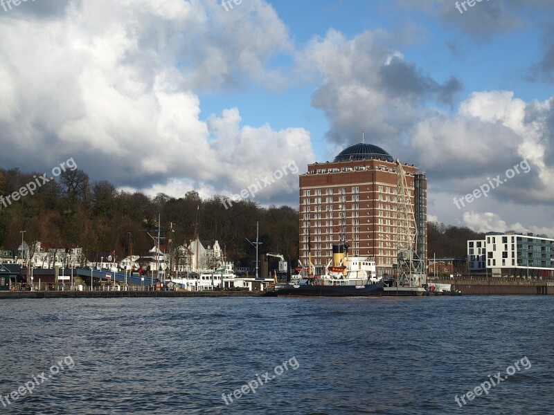 Hamburg Port Elbe övelgönne Museum Harbour Augustinum