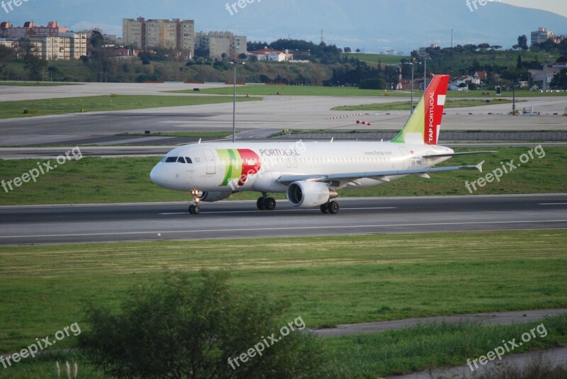 Airport Portugal Landing Strip Landing Field Plane