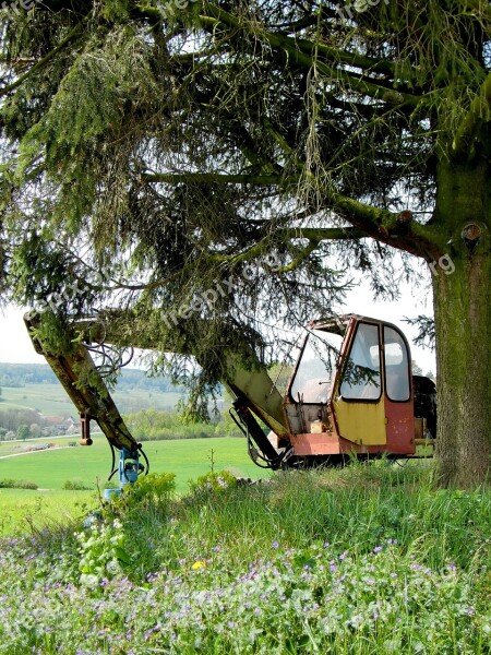 Excavators Construction Machine Scrap Old Shovel