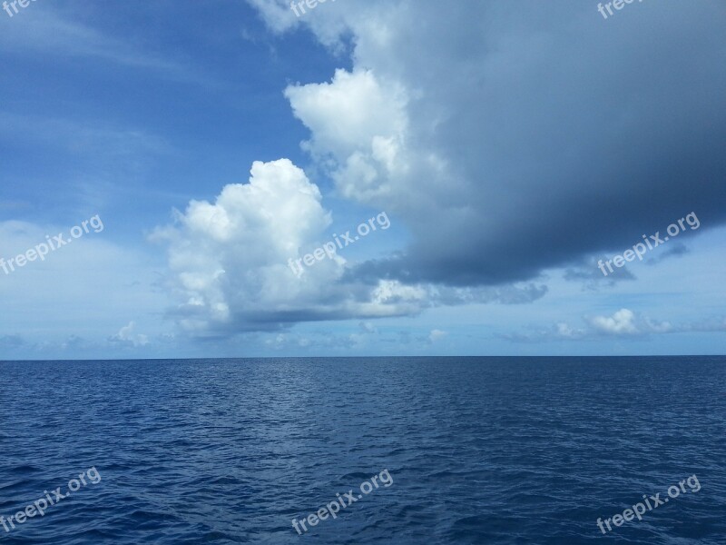 Ocean Water Clouds Sky Palau