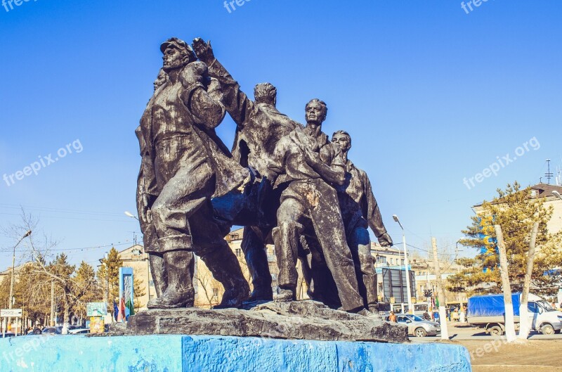 Builders The First Builders Monument Kazakhstan Black Monument