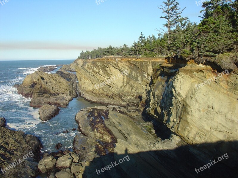 Cliff Ocean Landscape Cliffs Beautiful