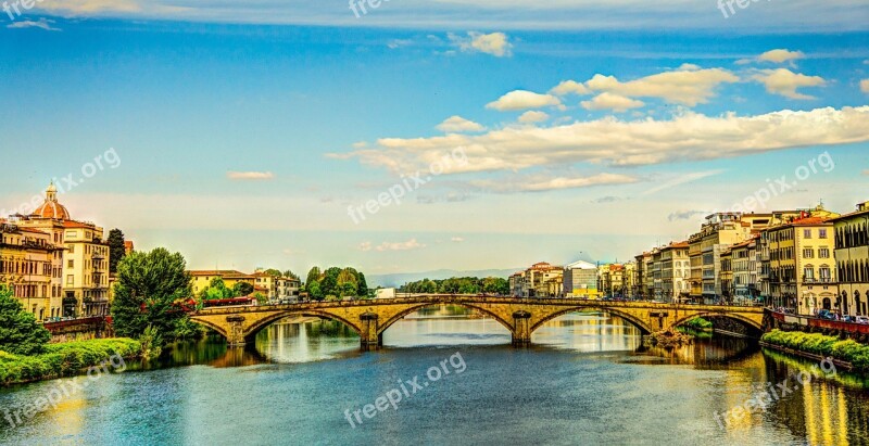 Ponte Vecchio Florence Italy Bridge Urban