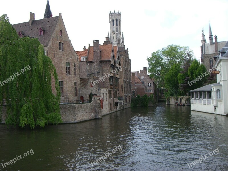 Bruges City Idyllic Free Photos