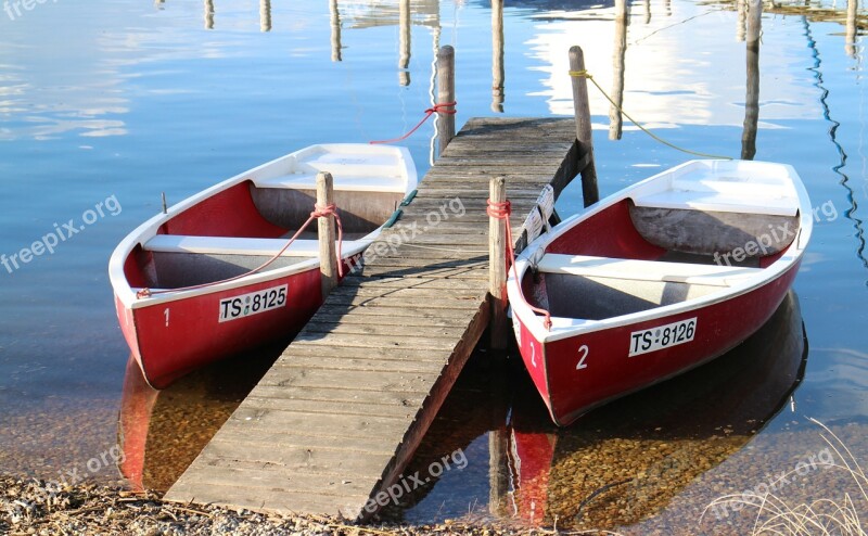 Rowing Boats Rowing Boat Water Boat Red