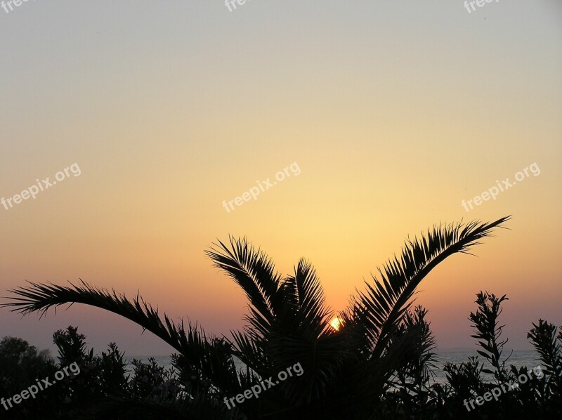 Sunset Afterglow Evening Sky Sea Beach