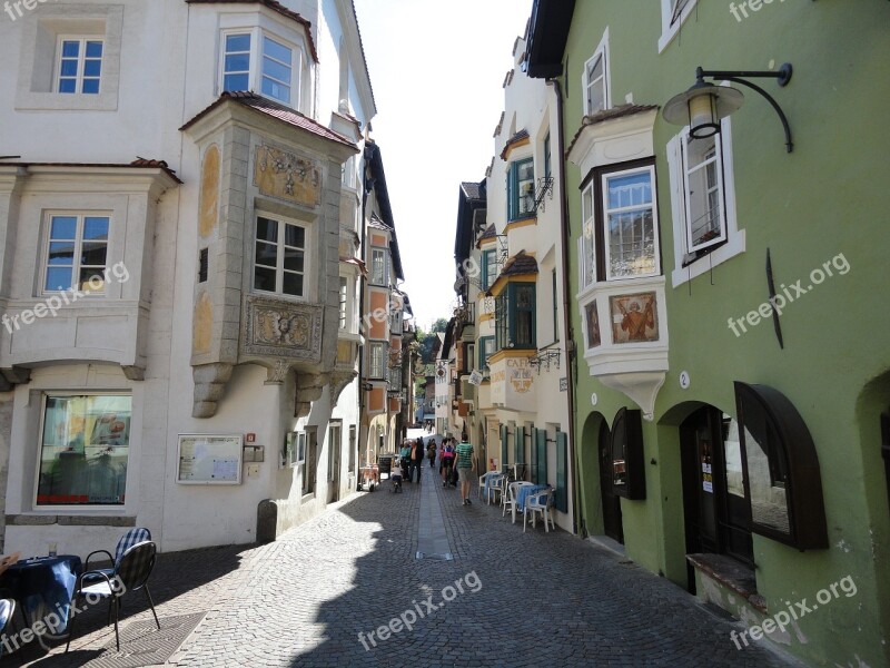 Kaltern South Tyrol Italy Historic Center Houses Facades