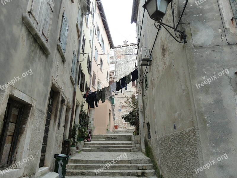 Croatia Istria Rovinje Historic Center Laundry