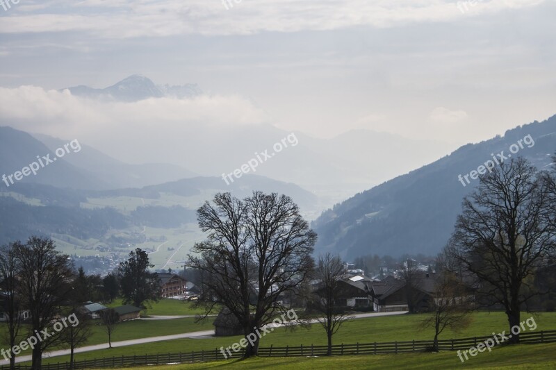 Landscape Mountains Environment Nature Fog