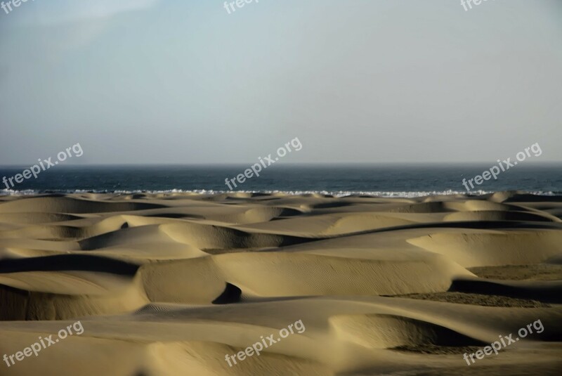 Sand Dunes Desert Sea Shore