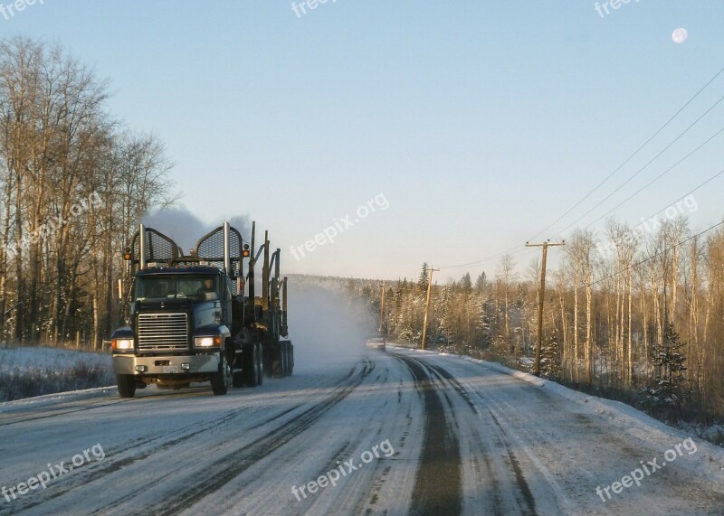 Logging Truck Transportation Technical Heavy Equipment Technic