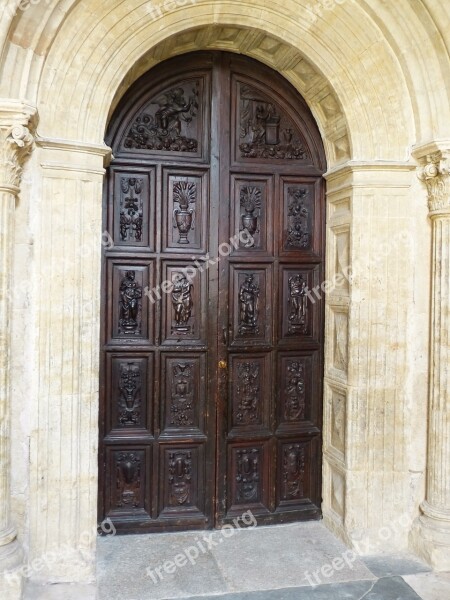 Portal Wood Architecture Decorated Portal Church