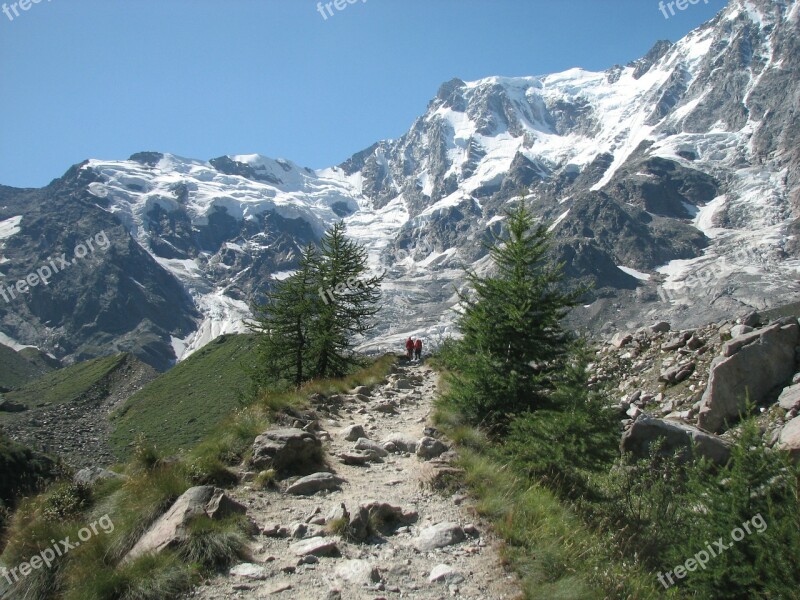 Monte Rosa Italy Mountain Trekking Nature