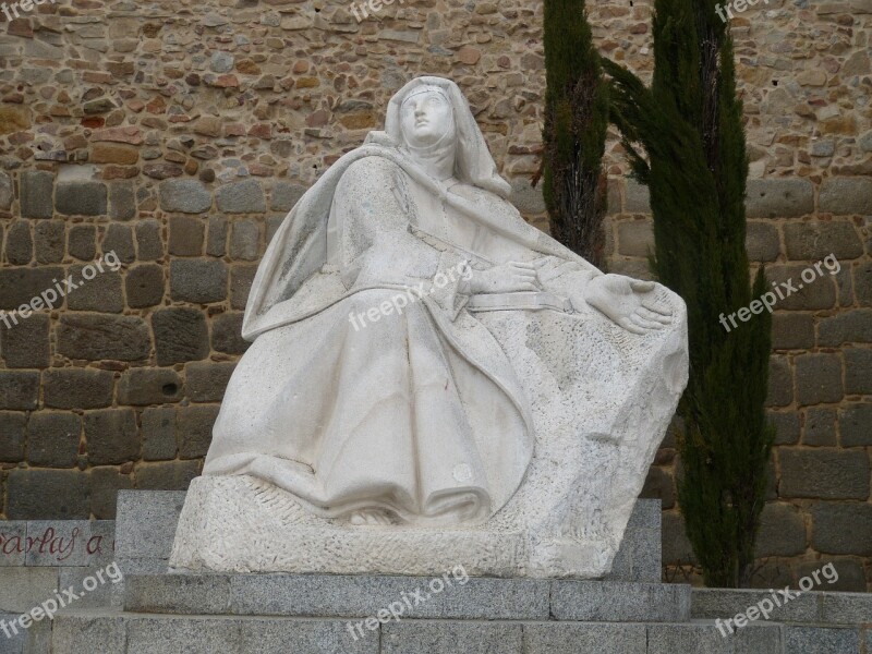 Monument Statue Avila Spain Castile