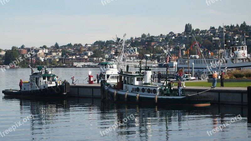 Lake Union Seattle Wooden Boat Old Boat Boat