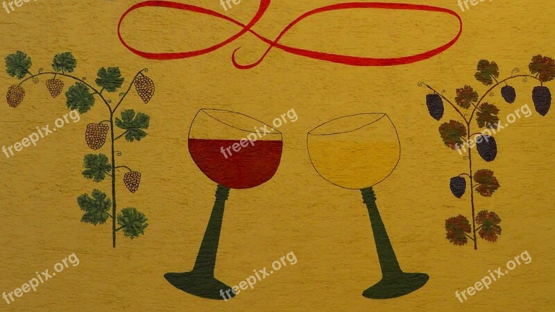 Wine Glasses Wine Tasting Wine Mural Murals