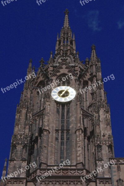 Dom Frankfurt Steeple Sky Free Photos