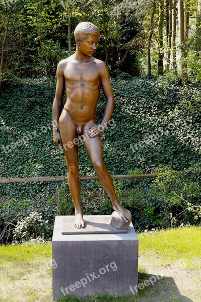 Statue Bronze Young Man Art Tourism