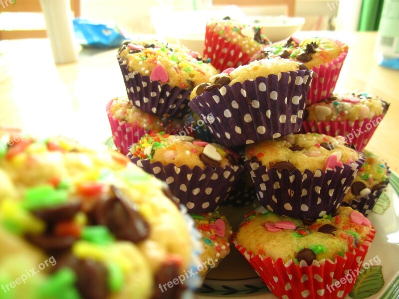 Muffins Colorful Baked Children's Birthday Children