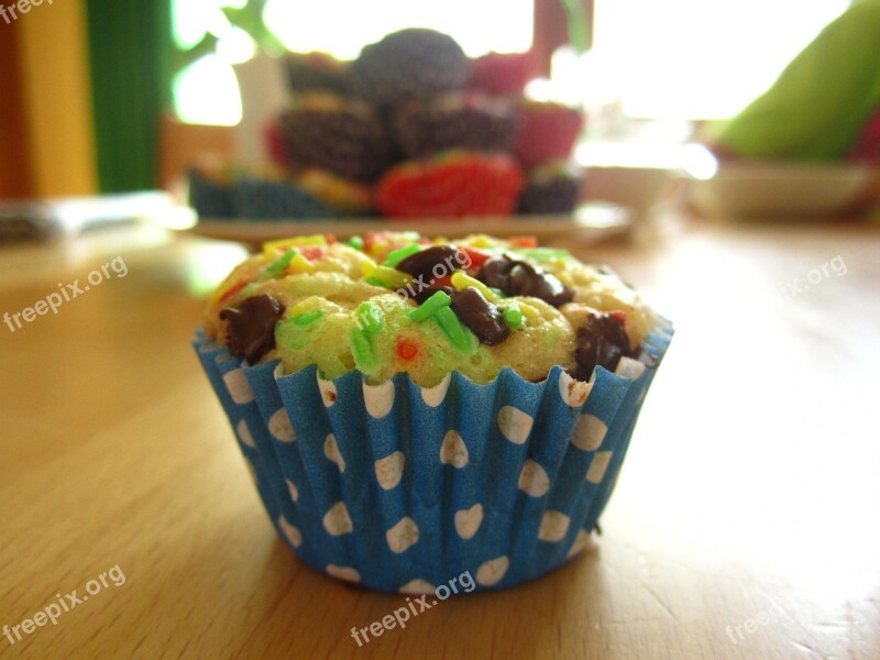 Mini Muffin Muffins Colorful Baked Children's Birthday