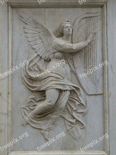 Angel Figure Faith Sculpture Relief