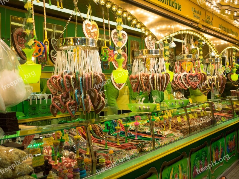 Year Market Gingerbread Heart Hamburg Gingerbread Love