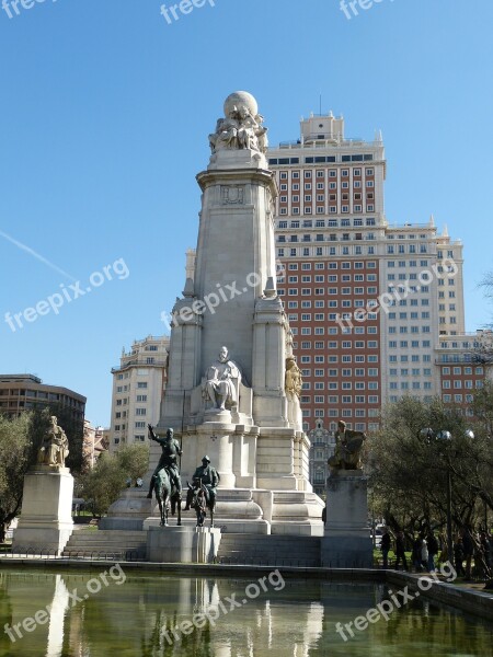 Madrid Spain Monument Space Statue