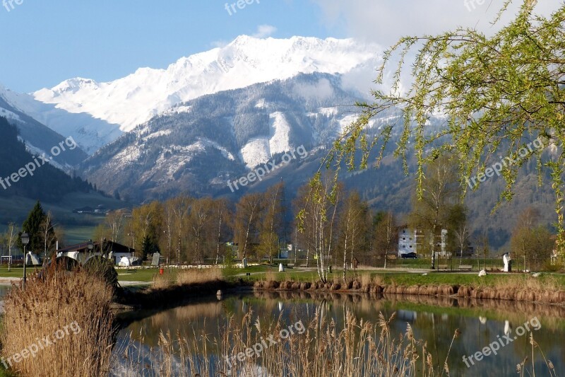 Badesee High Tauern Spring Uttendorf Lake