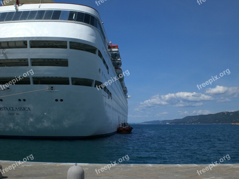 Cruise Ship Pier Cruiser Ship Trieste