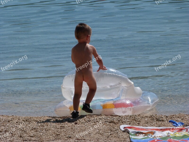 Boy Summer Beach Hvar Naked