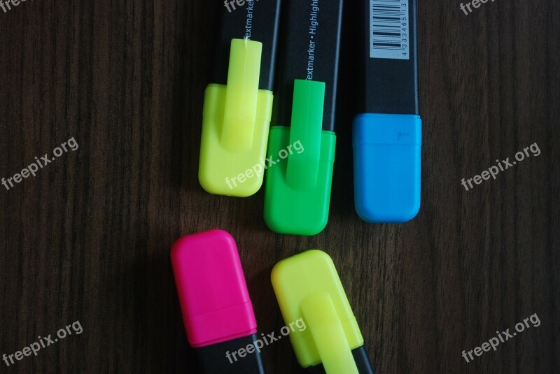 Felt Tip Felt Tip Pens Colorful Zakreslać Highlighter