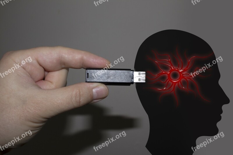 Hand Usb Stick Head Pychologie Feelings