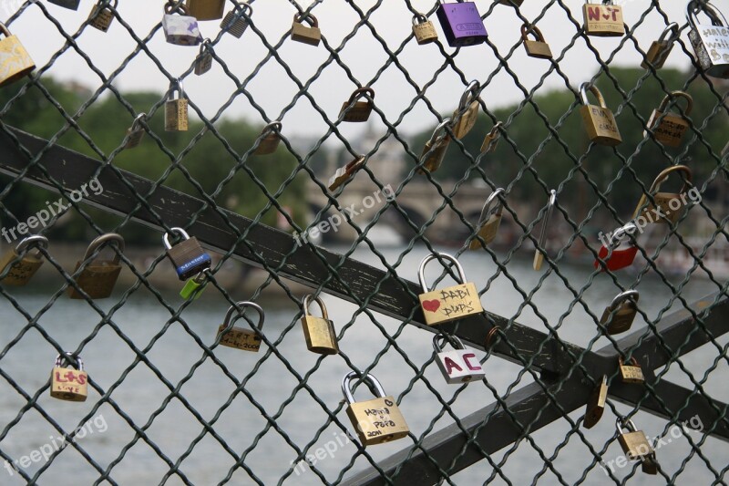 Love Paris Pont Des Arts Bridge Of Arts Padlock