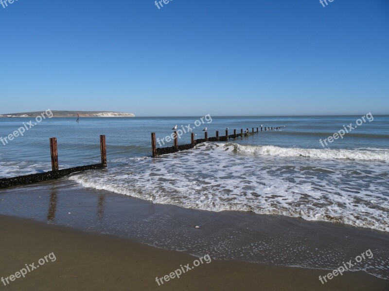 Isle Of Wight Shanklin Beach Beach Sea Waves