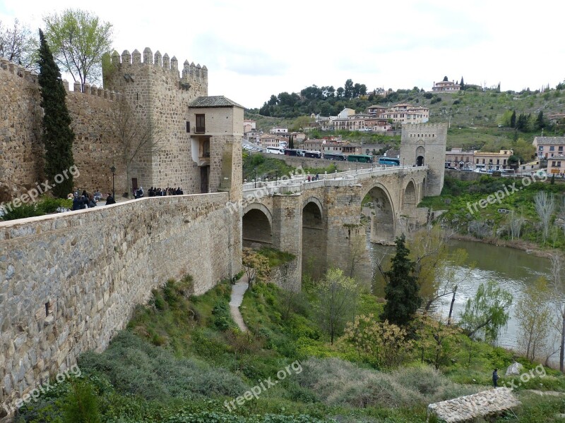 Bridge Toledo Spain Castile Historic Center