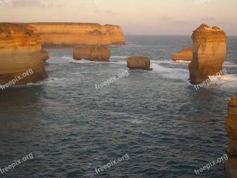 Twelve Apostles Australia Great Ocean Road Sea Ocean