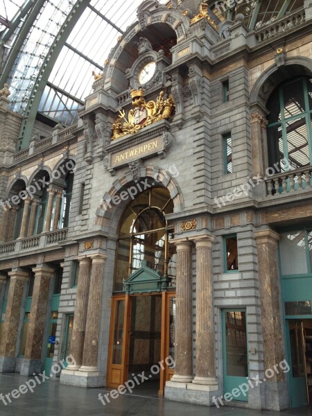 Antwerp Rail Belgium Train Station Structure