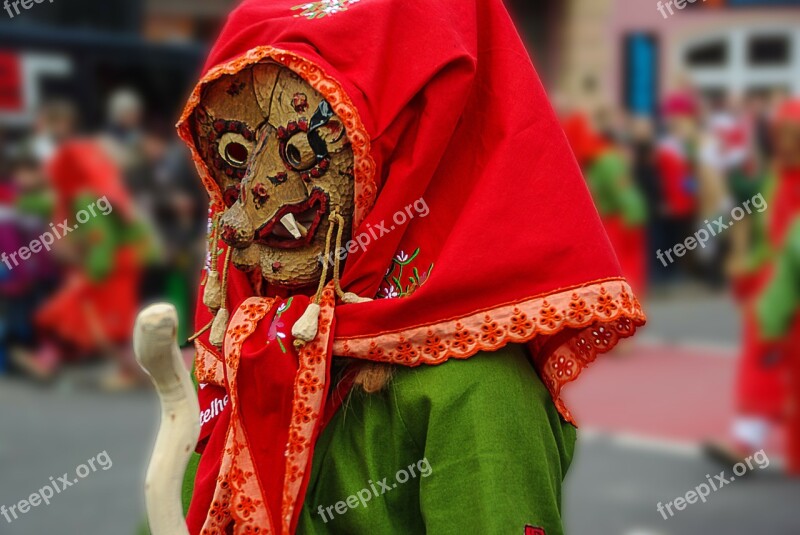 Carnival The Witch Mask Costume Colorful