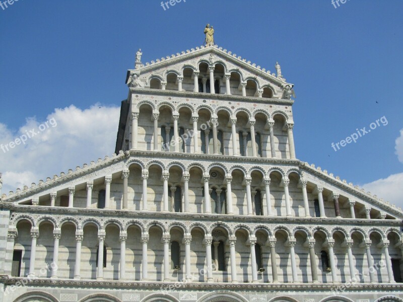 Pisa Italy Monuments Cathedral Free Photos