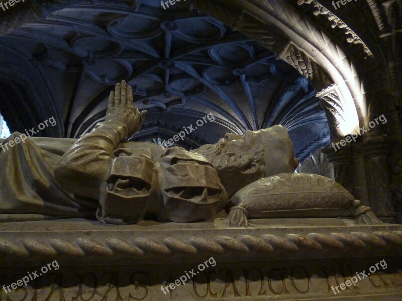 Portugal Jeronimo Monastery Vasco Da Gama Mosteiro Dos Jerónimos Sarcophagus