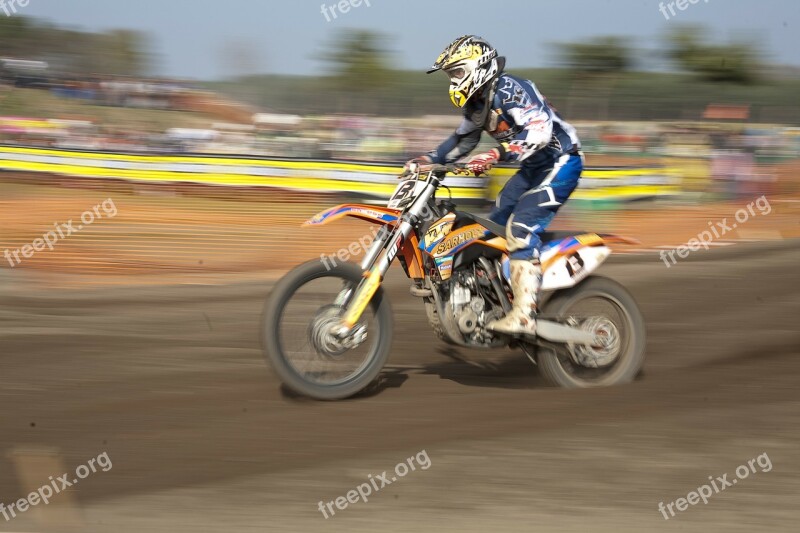 Motocross Motorcycle Sand Jump Motorsport