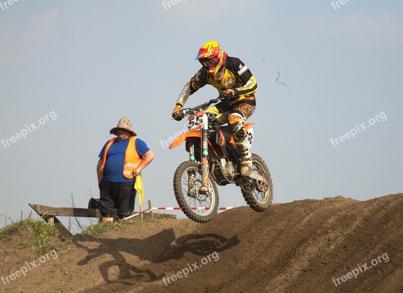 Motocross Motorcycle Sand Jump Motorsport