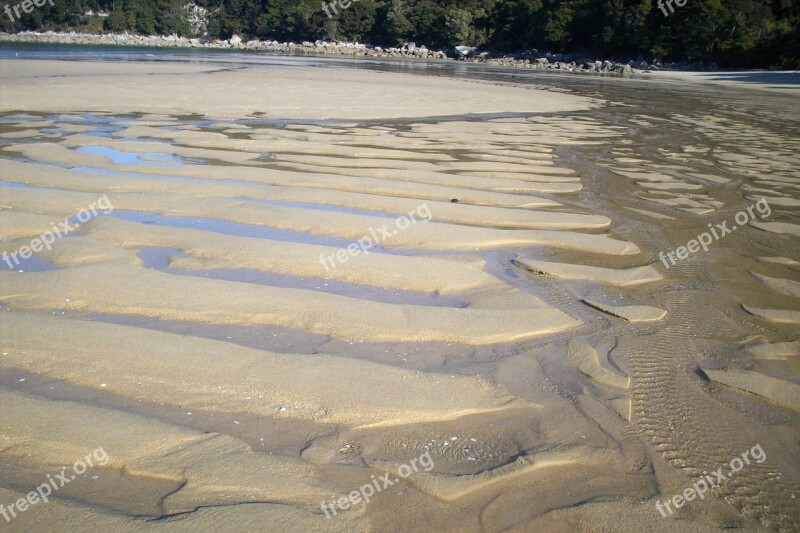 New Zealand Landscape Sand Beach Free Photos