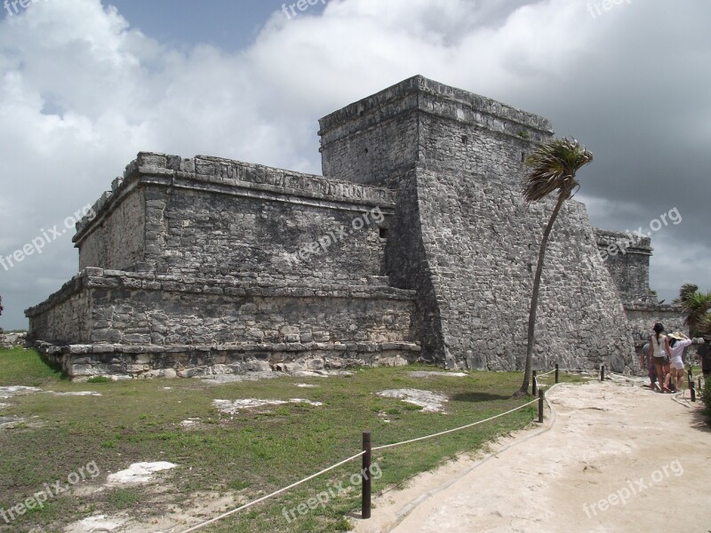 Tulum Ruins Castle Mexico Free Photos