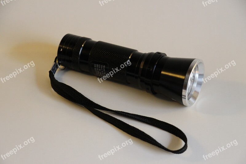 Flashlight Light Lamp Shining Black